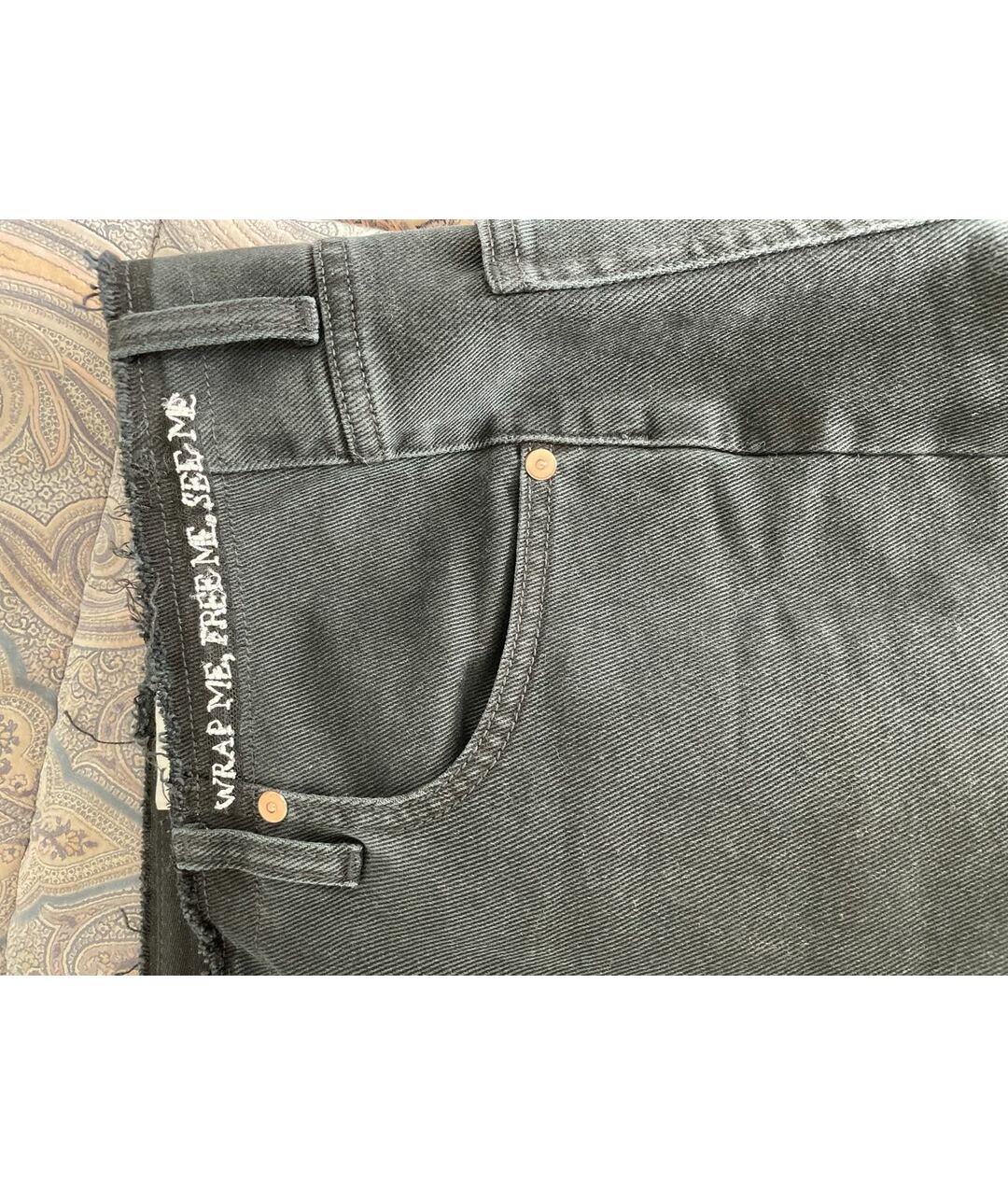 VALENTINO GARAVANI Черные хлопковые прямые джинсы, фото 4