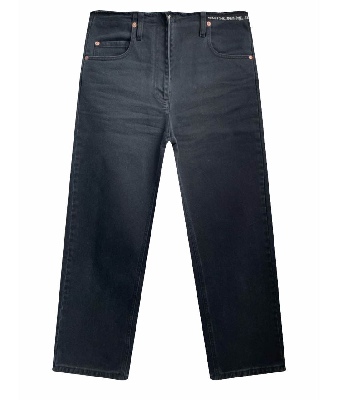 VALENTINO GARAVANI Черные хлопковые прямые джинсы, фото 1