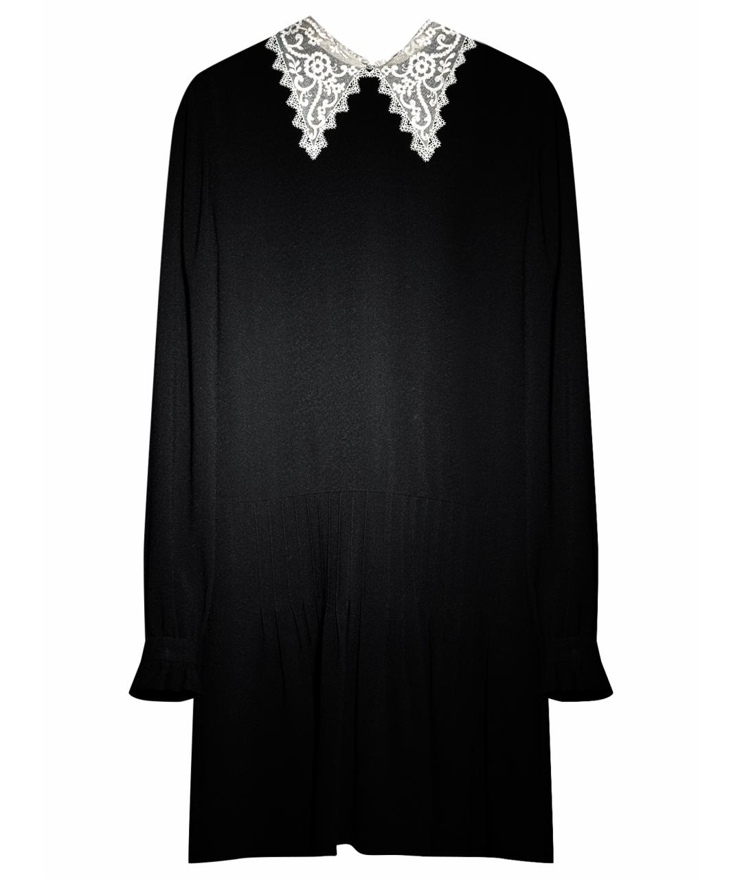 SAINT LAURENT Черное полиэстеровое коктейльное платье, фото 1