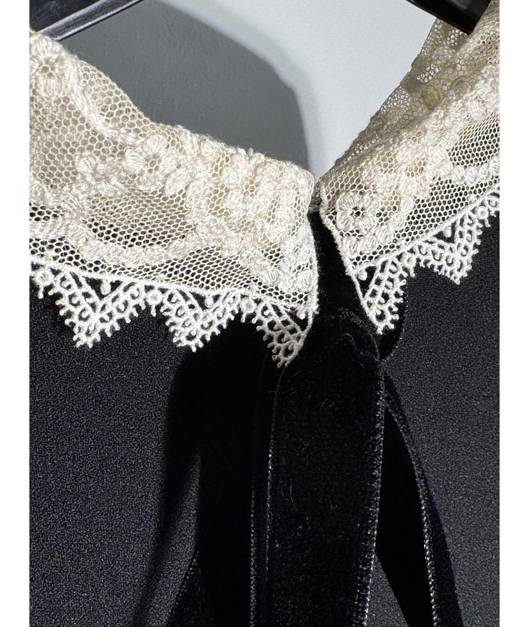 SAINT LAURENT Черное полиэстеровое коктейльное платье, фото 7
