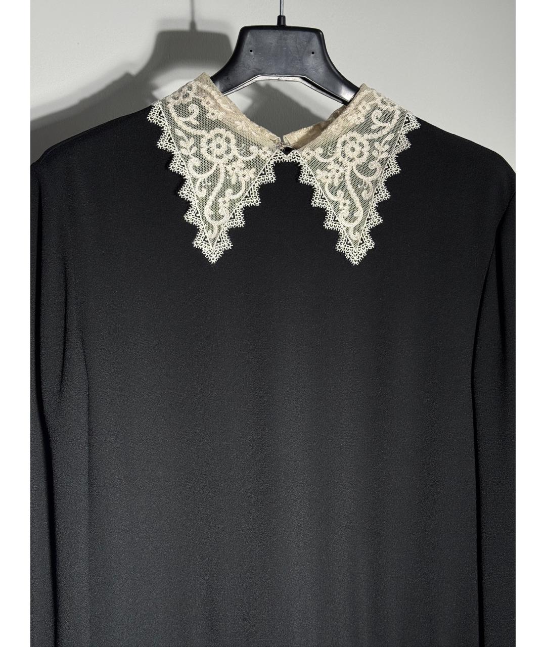 SAINT LAURENT Черное полиэстеровое коктейльное платье, фото 4