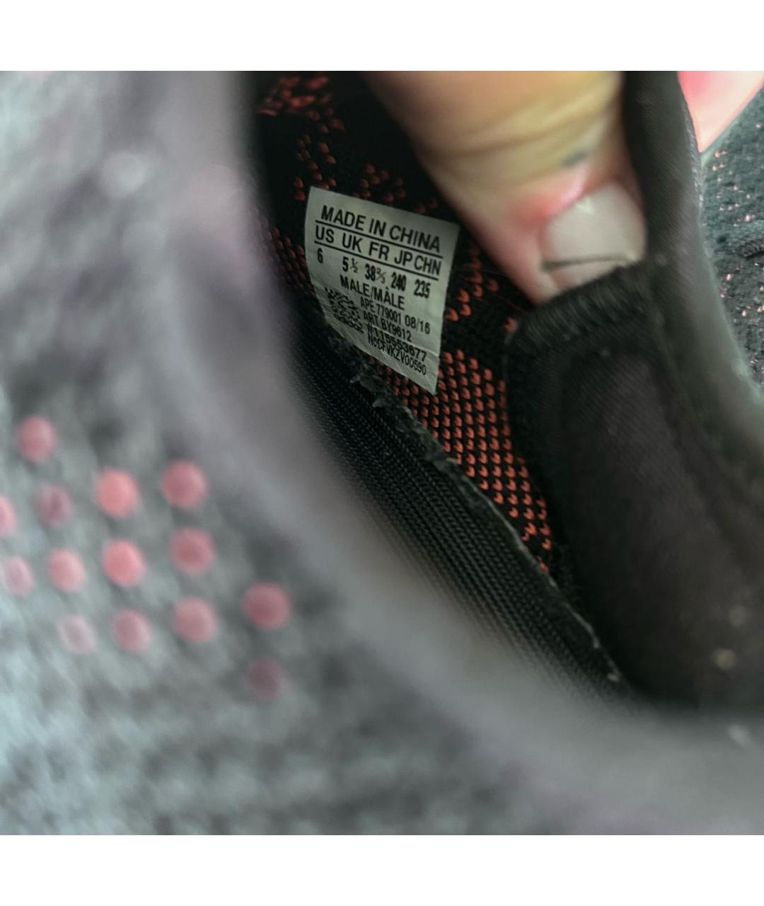 ADIDAS YEEZY Черные текстильные кроссовки, фото 8