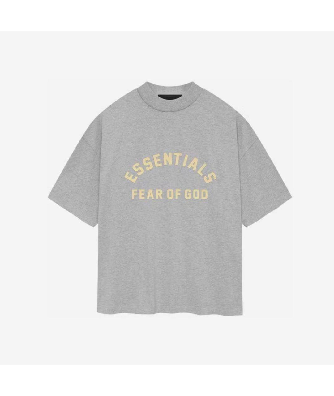 FEAR OF GOD ESSENTIALS Серая хлопковая футболка, фото 7