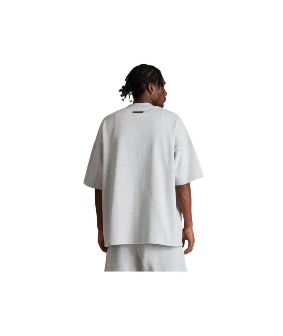 FEAR OF GOD ESSENTIALS Серая хлопковая футболка, фото 3