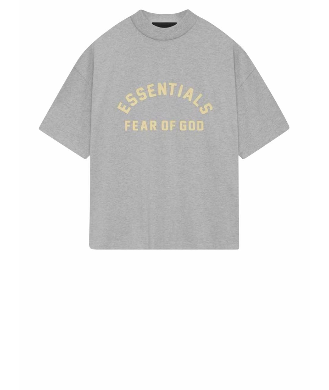 FEAR OF GOD ESSENTIALS Серая хлопковая футболка, фото 1