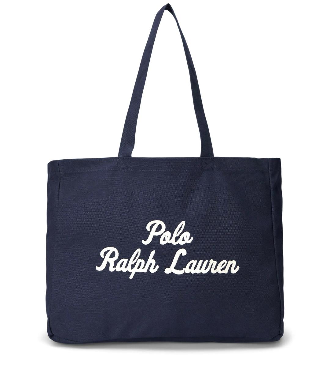 POLO RALPH LAUREN Темно-синяя сумка тоут, фото 1