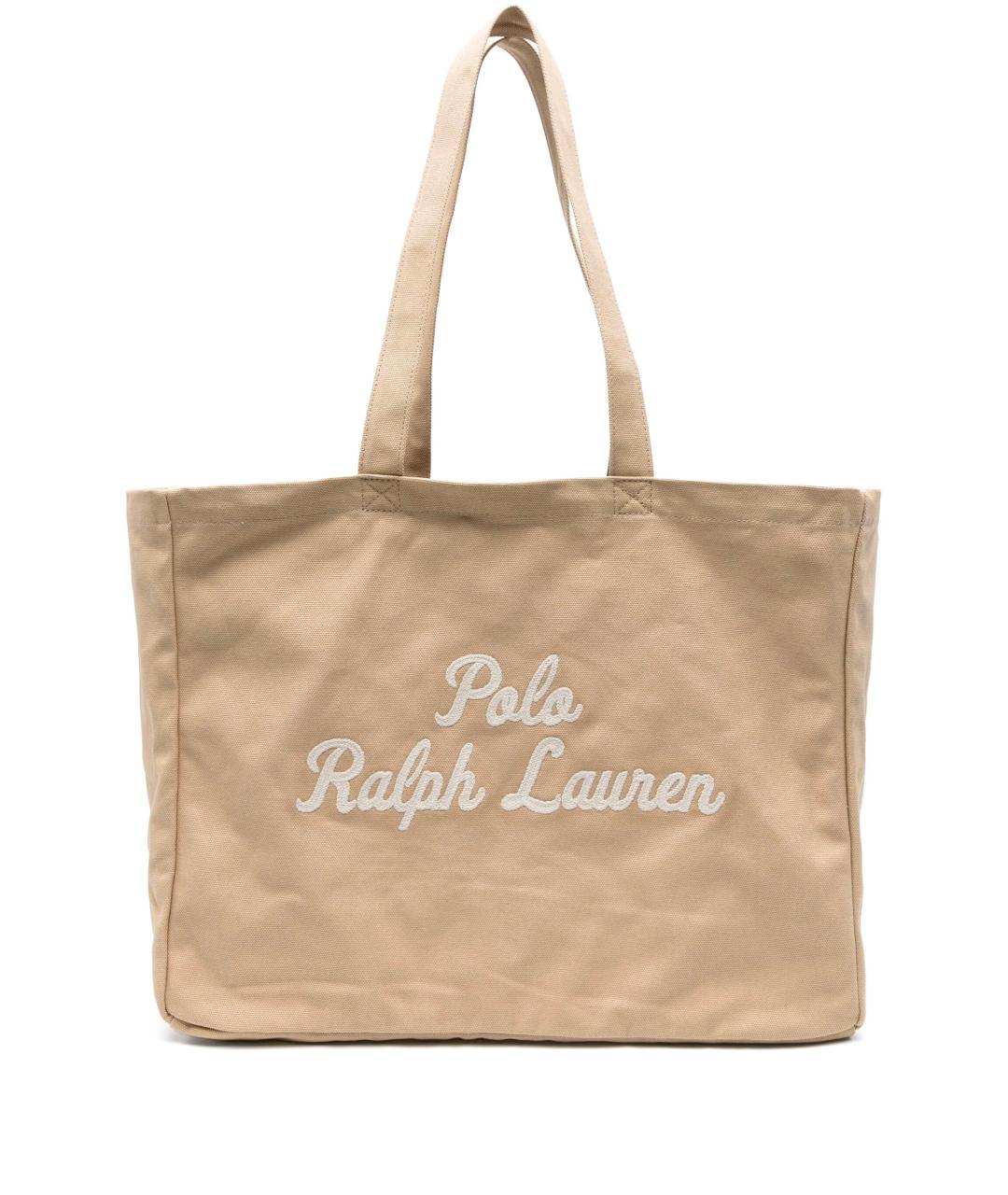 POLO RALPH LAUREN Бежевая сумка тоут, фото 1