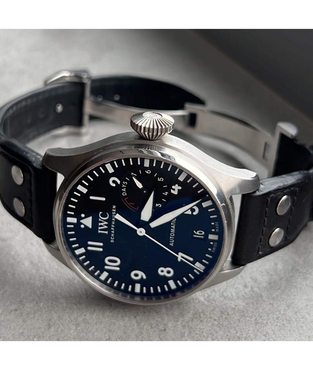 IWC Черные часы, фото 4