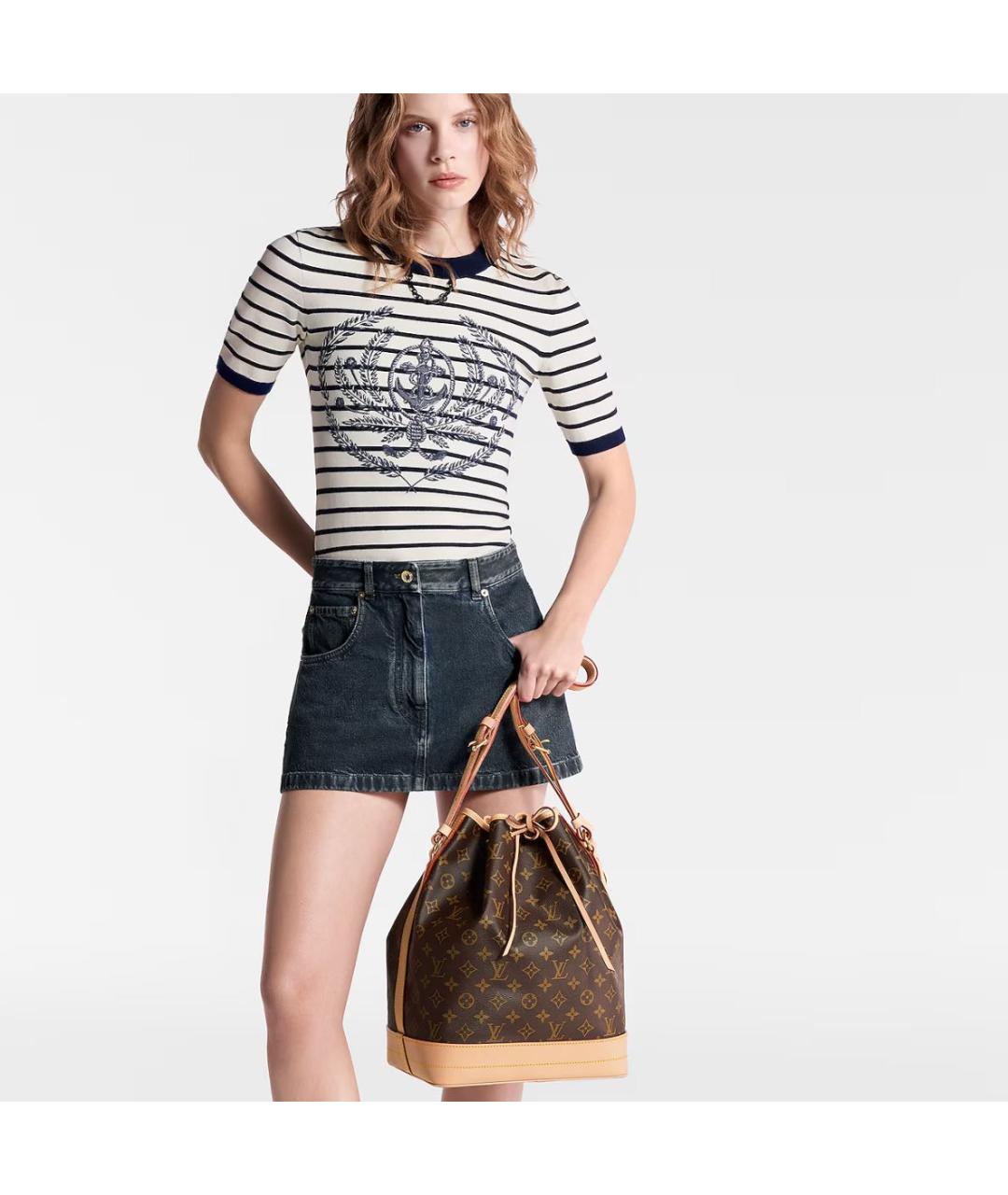 LOUIS VUITTON Коричневая кожаная сумка тоут, фото 4