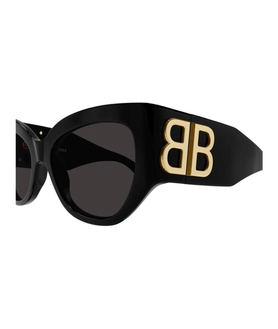 BALENCIAGA Черные пластиковые солнцезащитные очки, фото 5