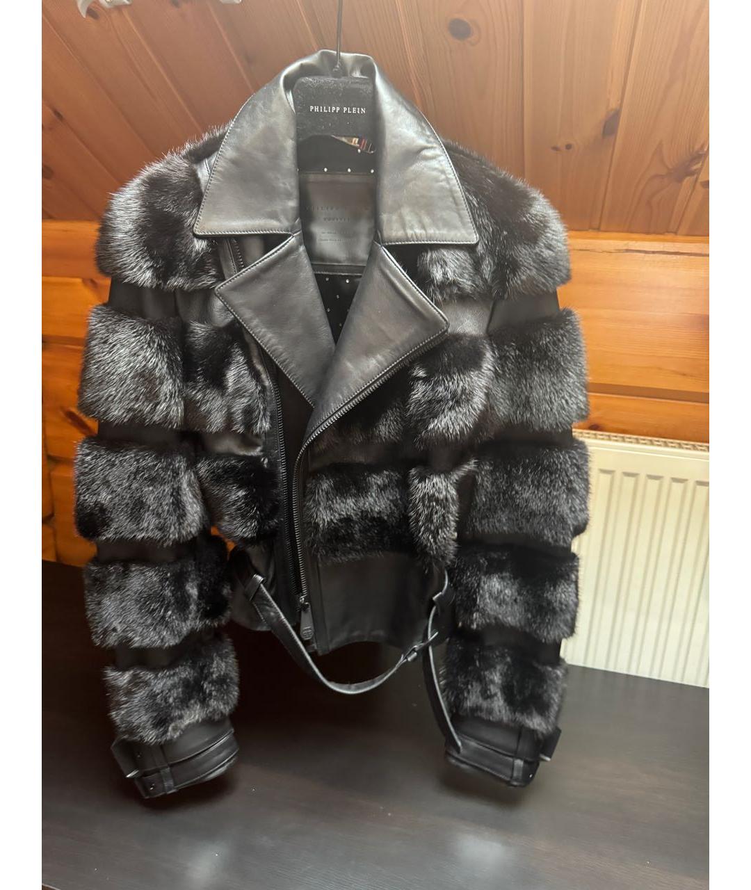 PHILIPP PLEIN Черная кожаная куртка, фото 7