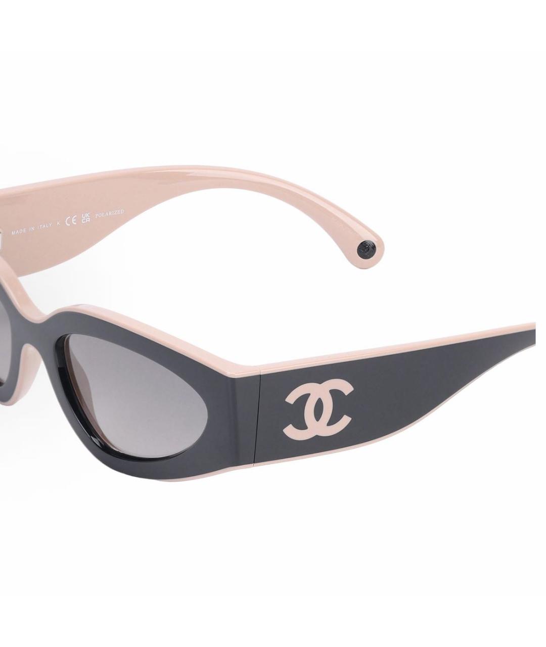 CHANEL Черные пластиковые солнцезащитные очки, фото 3