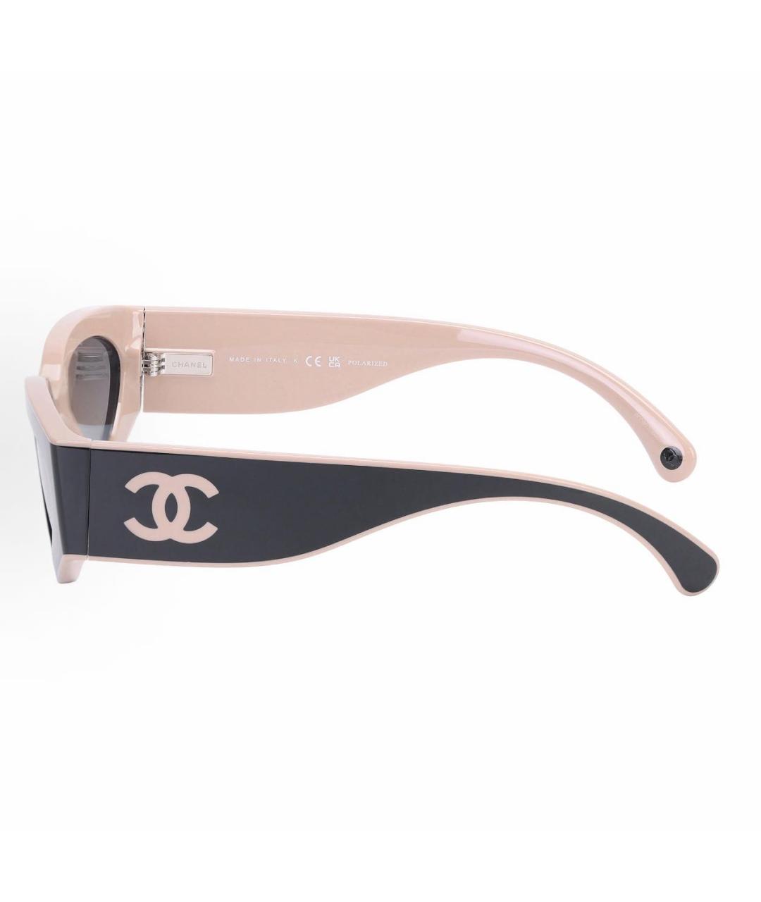 CHANEL Черные пластиковые солнцезащитные очки, фото 2