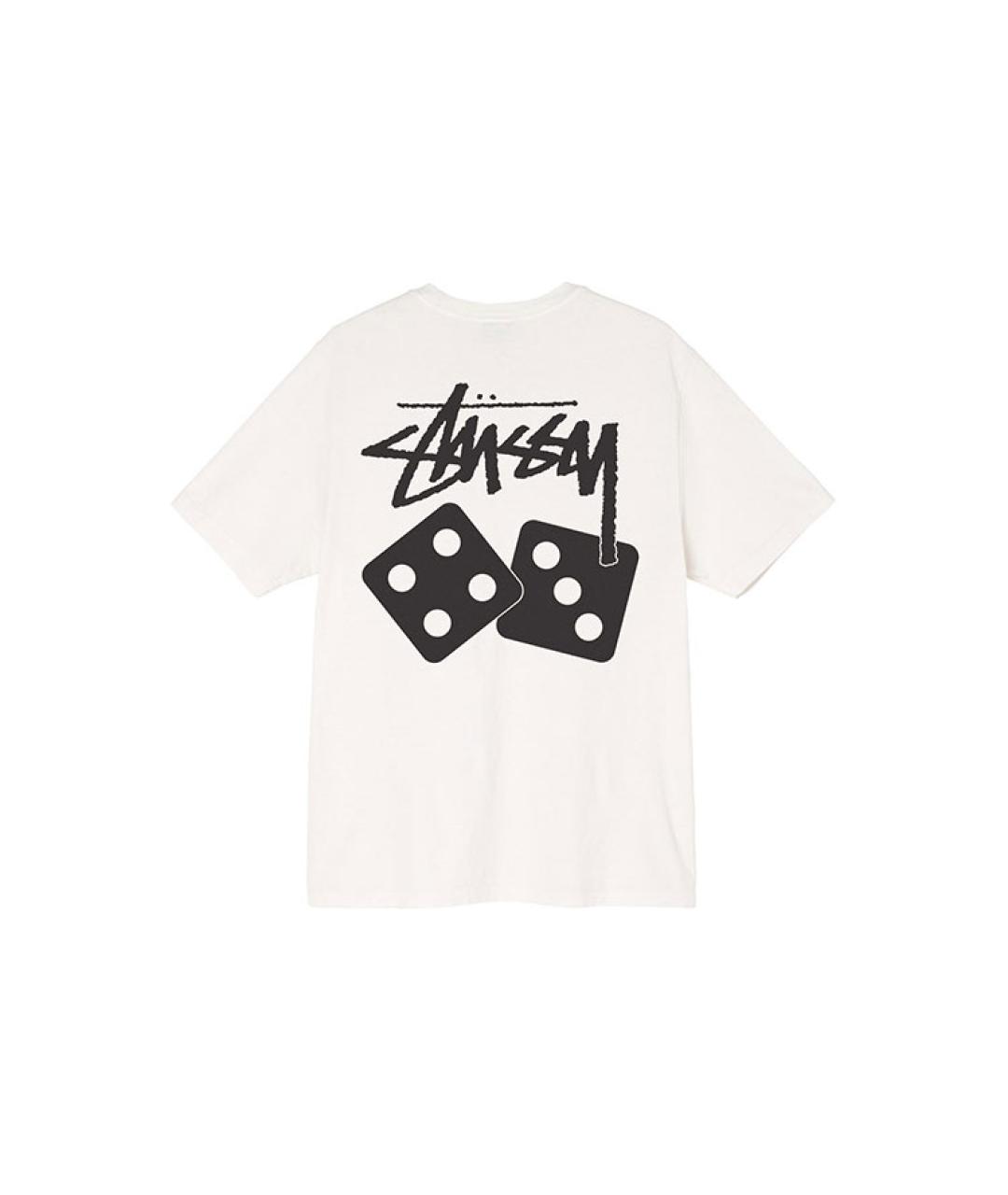 STUSSY Белая хлопковая футболка, фото 2