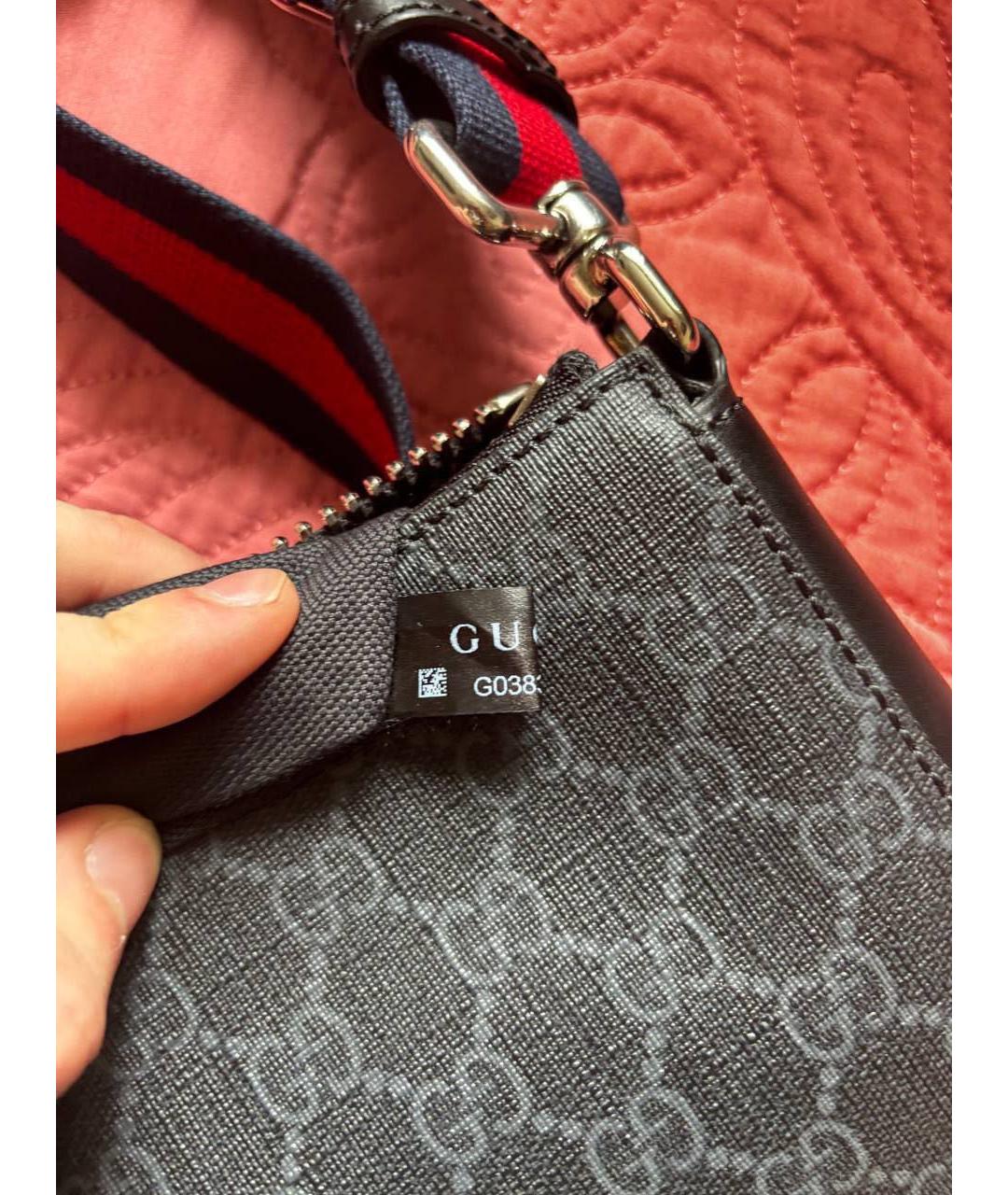 GUCCI Черная тканевая сумка на плечо, фото 7