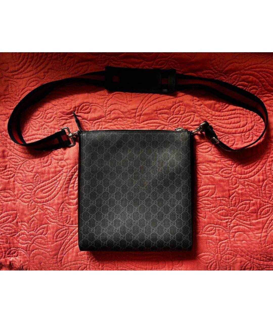 GUCCI Черная тканевая сумка на плечо, фото 2