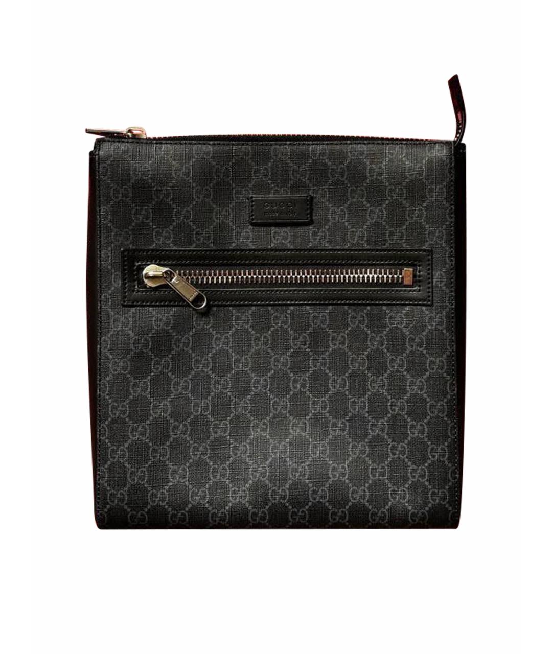 GUCCI Черная тканевая сумка на плечо, фото 1