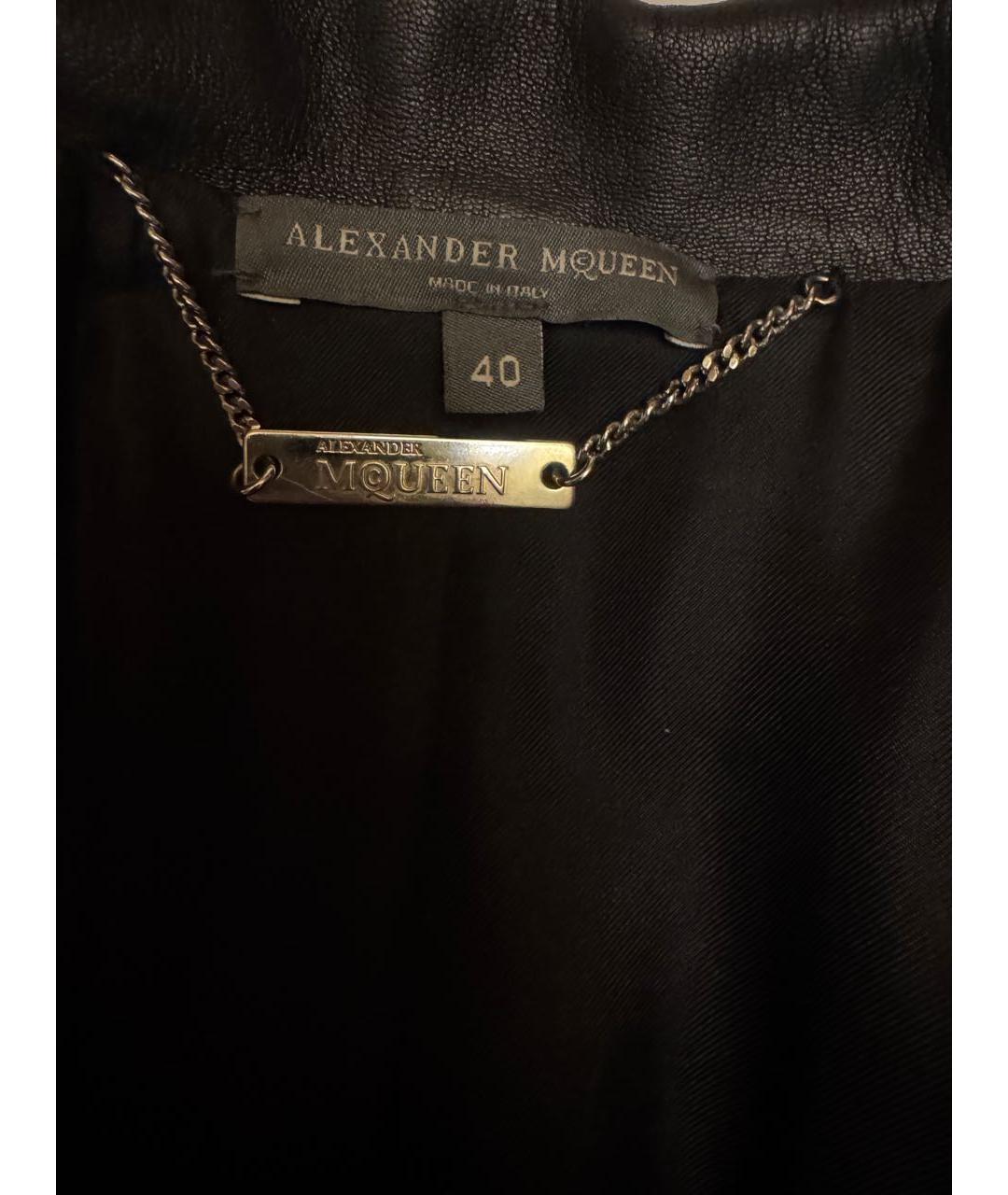 ALEXANDER MCQUEEN Черная кожаная куртка, фото 3