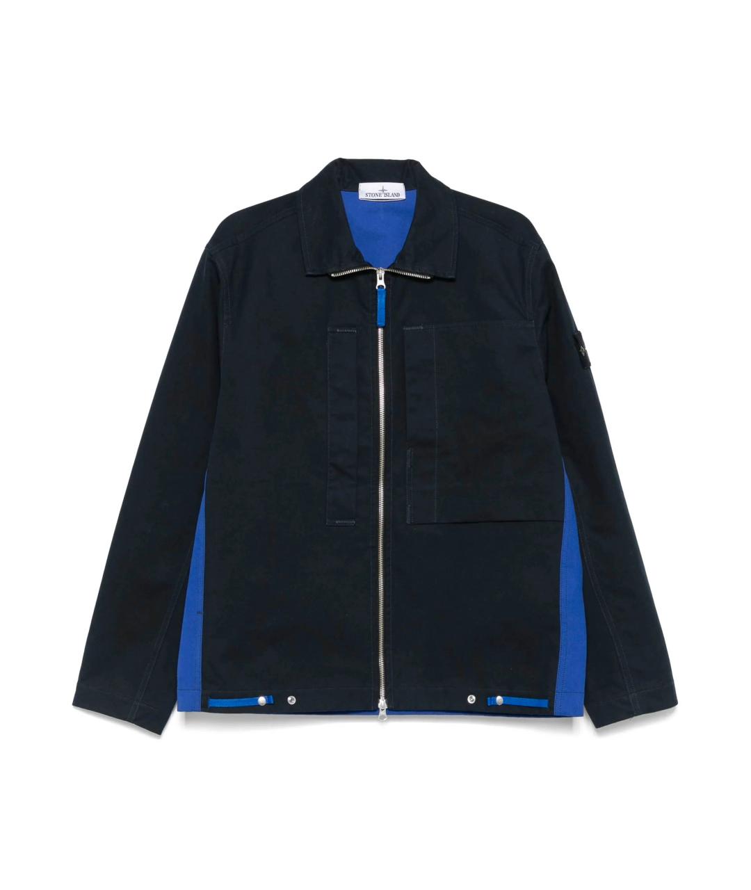 STONE ISLAND Темно-синяя куртка, фото 1