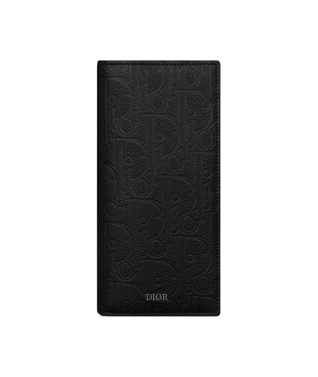 CHRISTIAN DIOR Черный кожаный кошелек, фото 1