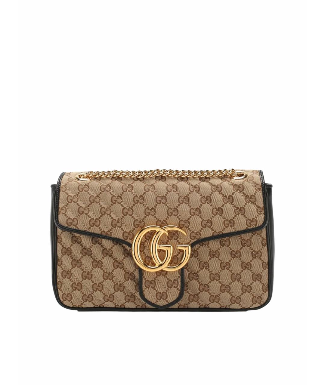 GUCCI Бежевая кожаная сумка через плечо, фото 1