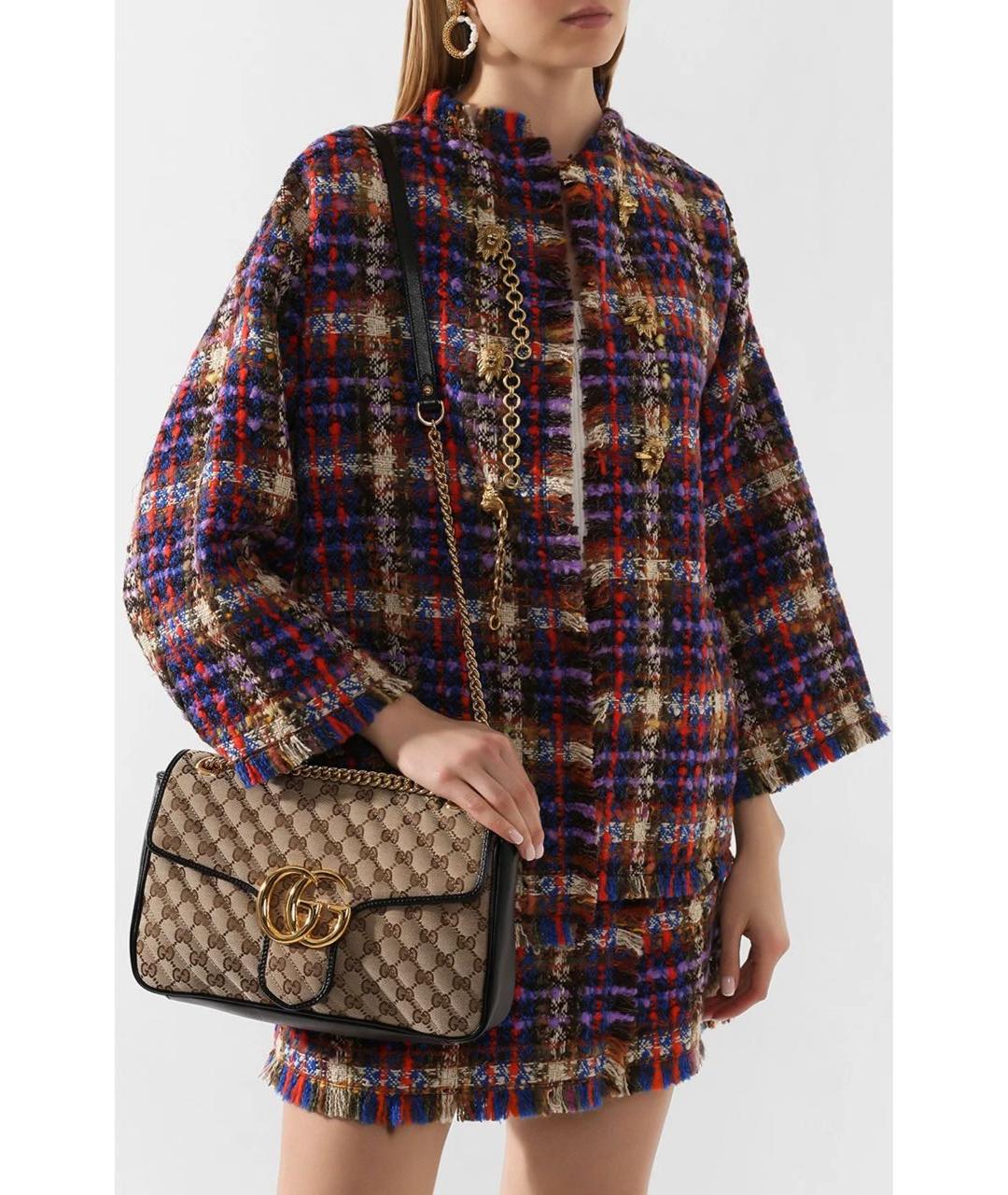 GUCCI Бежевая кожаная сумка через плечо, фото 5