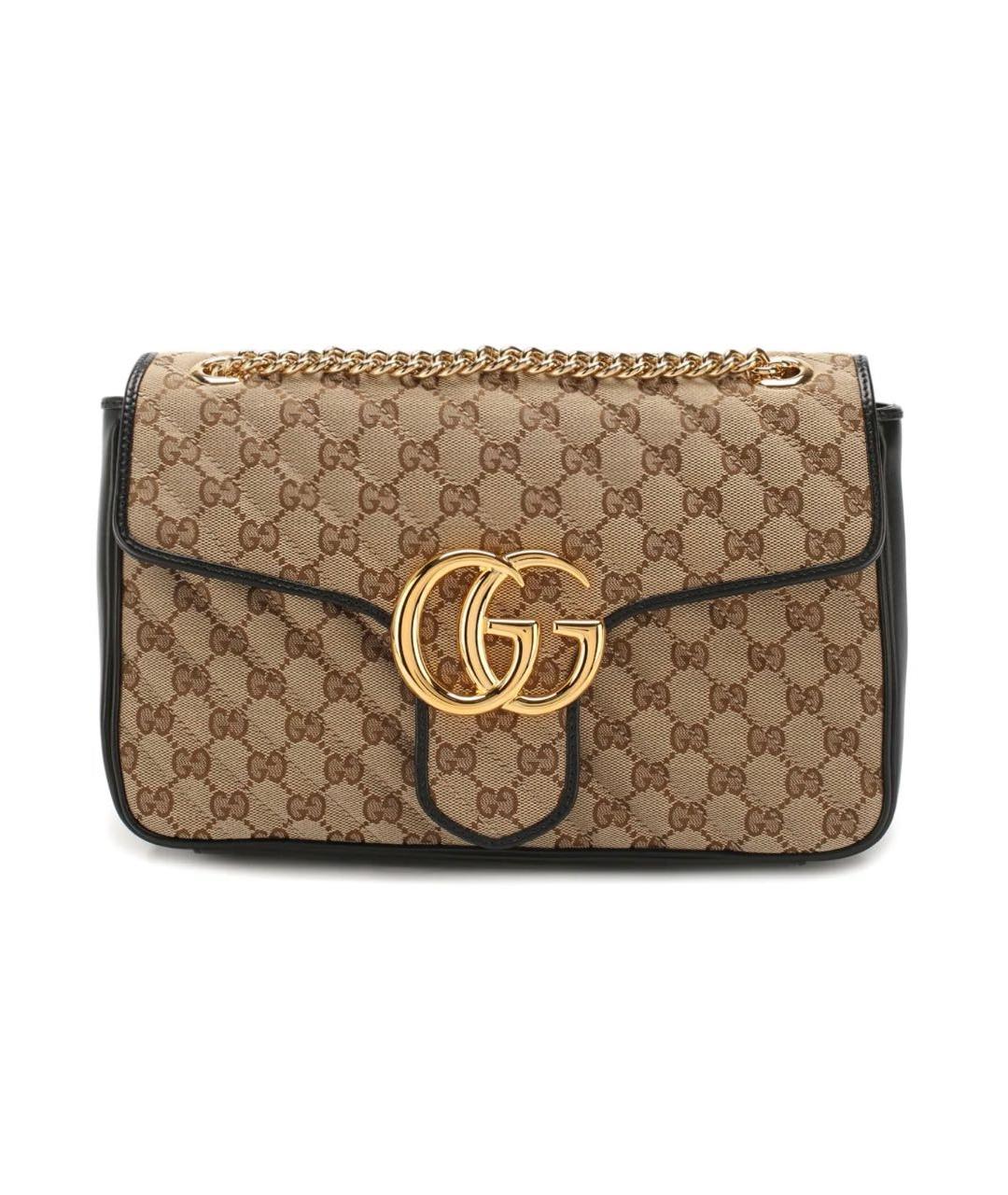 GUCCI Бежевая кожаная сумка через плечо, фото 9