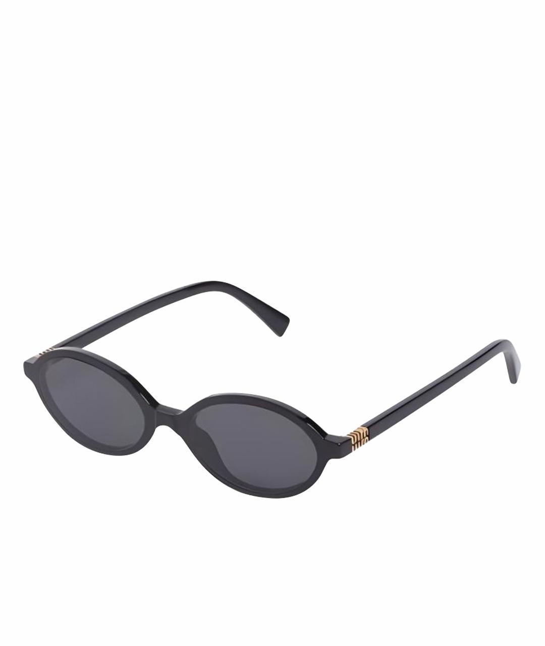 MIU MIU Черные пластиковые солнцезащитные очки, фото 1