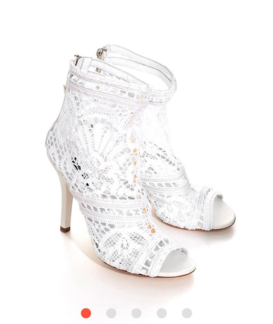 DOLCE&GABBANA Белые текстильные босоножки, фото 3