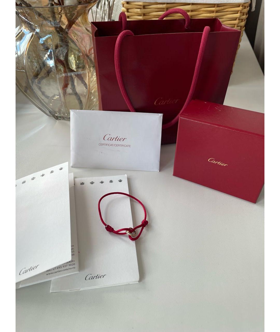CARTIER Бордовый браслет из желтого золота, фото 6