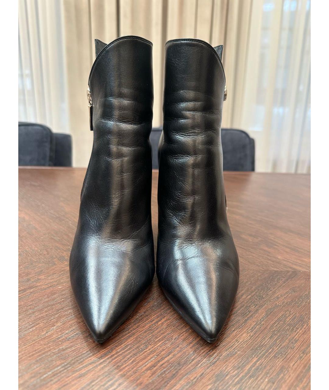 SAINT LAURENT Черные кожаные ботильоны, фото 2