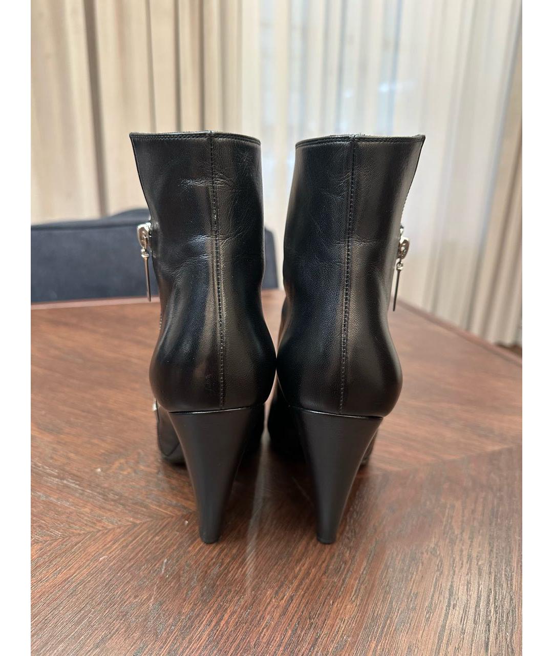 SAINT LAURENT Черные кожаные ботильоны, фото 4