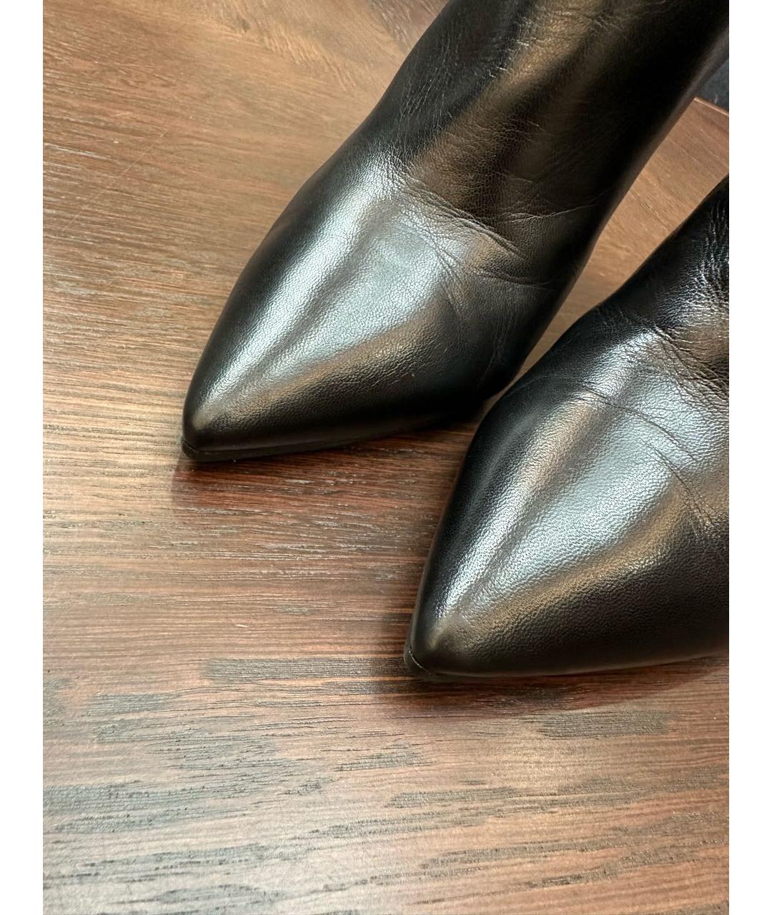 SAINT LAURENT Черные кожаные ботильоны, фото 6