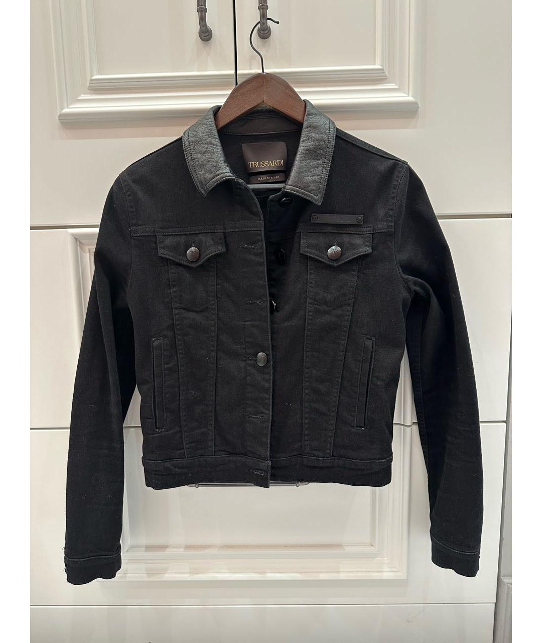 TRUSSARDI Черная деним куртка, фото 7