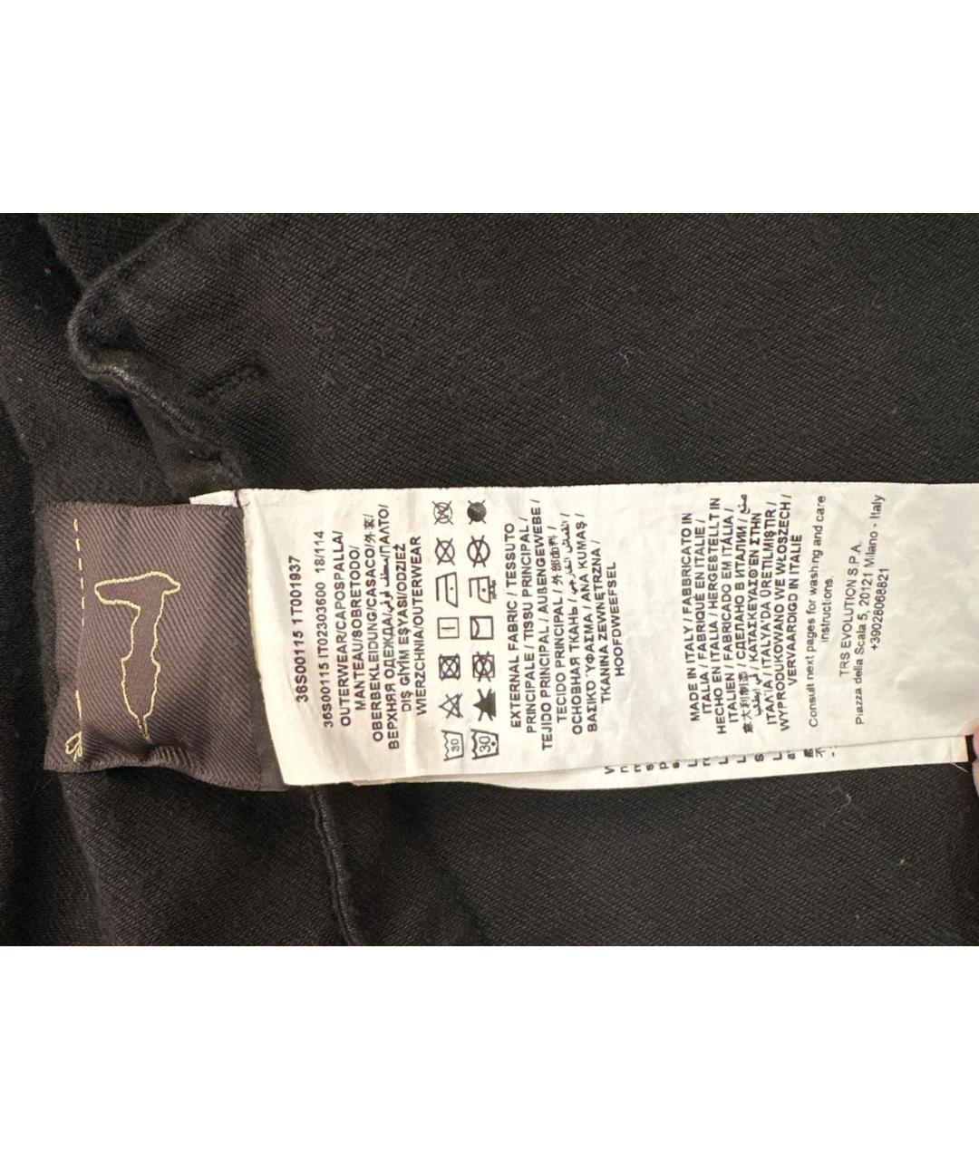 TRUSSARDI Черная деним куртка, фото 5