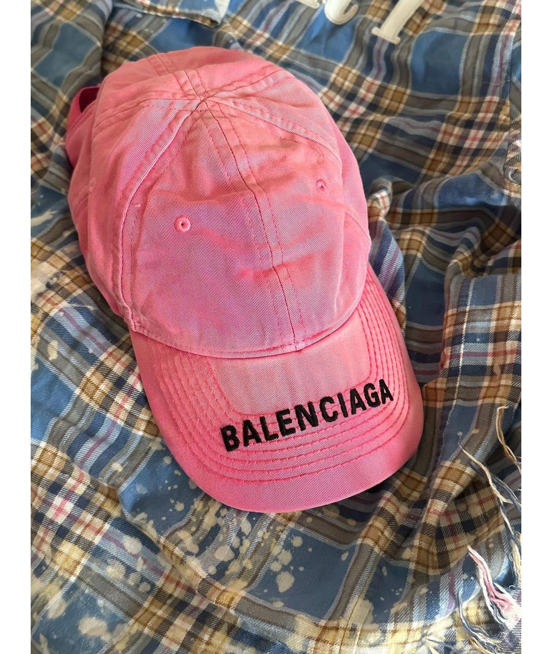 BALENCIAGA Розовая хлопковая кепка, фото 5