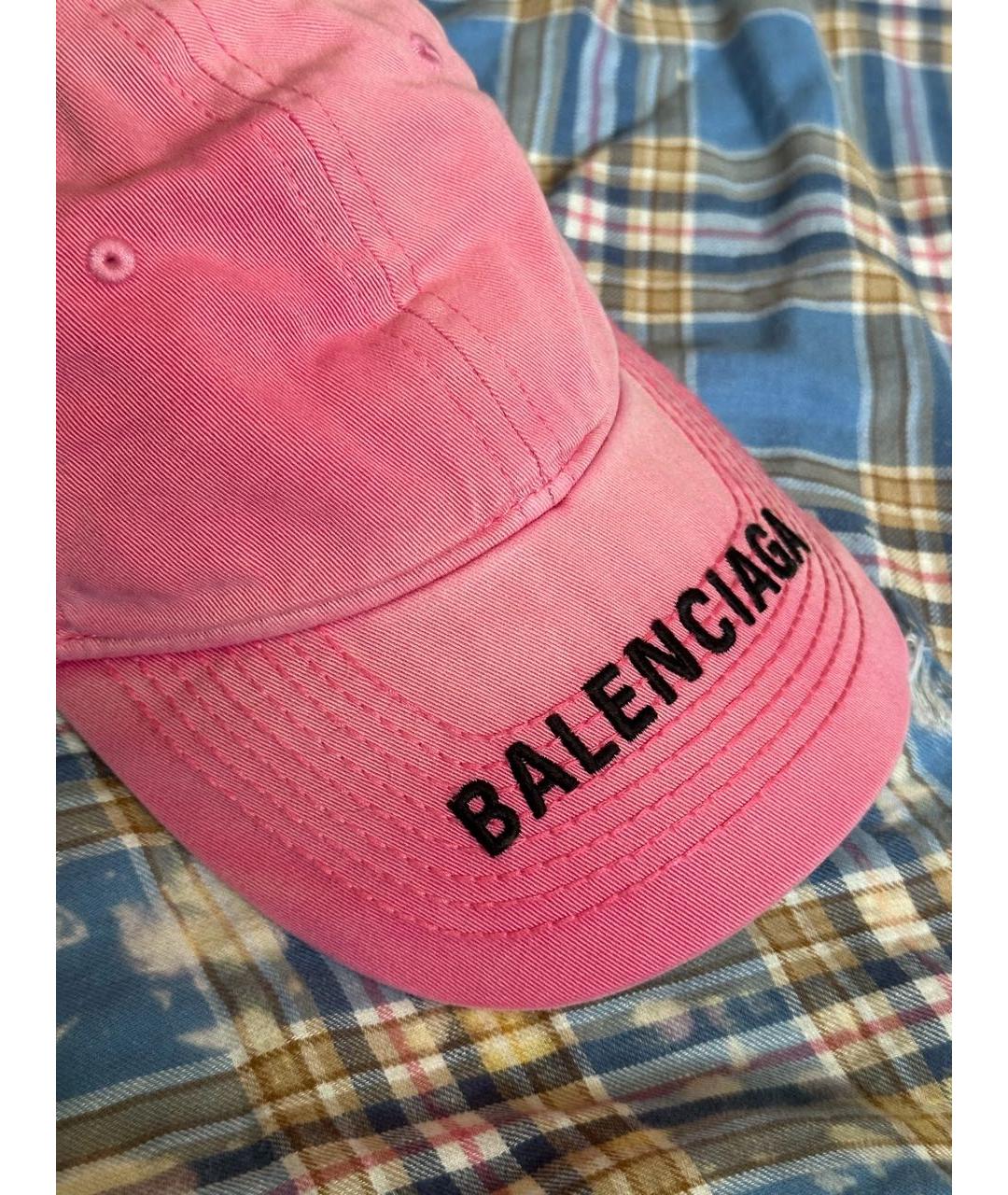BALENCIAGA Розовая хлопковая кепка, фото 3