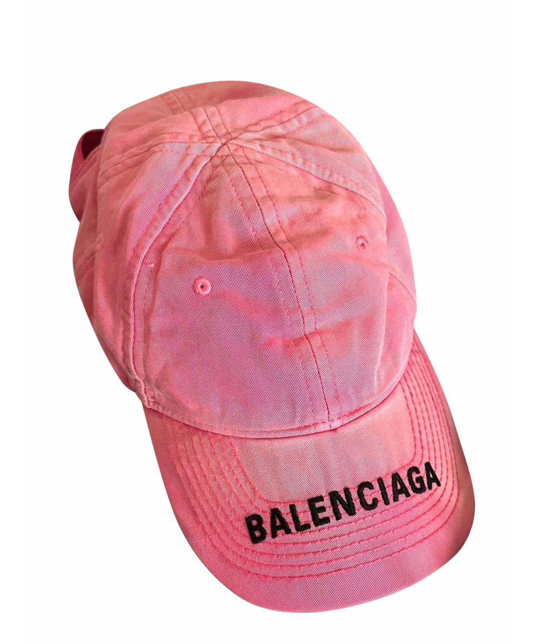 BALENCIAGA Розовая хлопковая кепка, фото 1