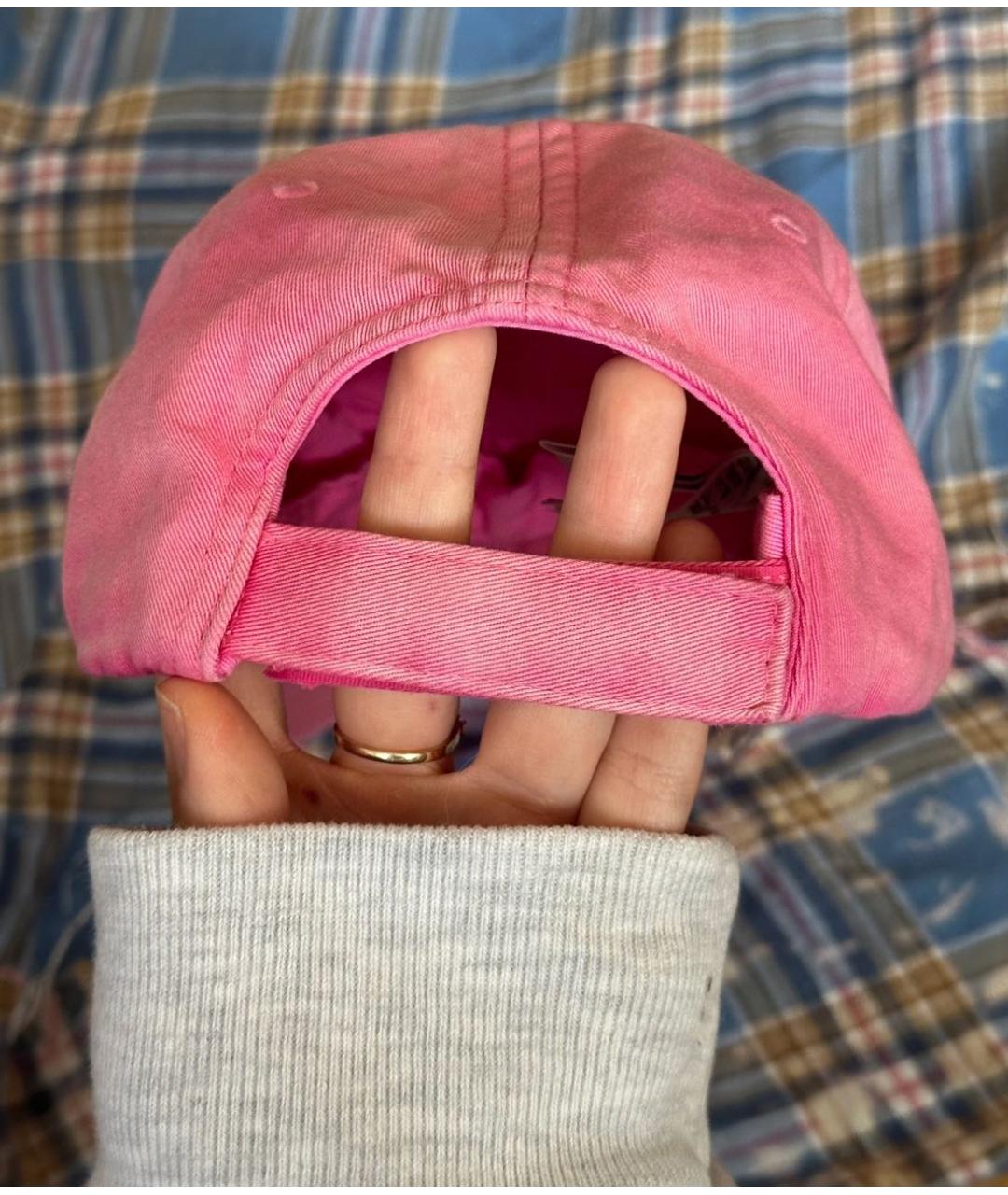BALENCIAGA Розовая хлопковая кепка, фото 2