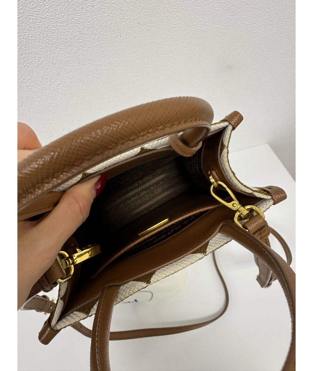 PRADA Коричневая тканевая сумка через плечо, фото 3