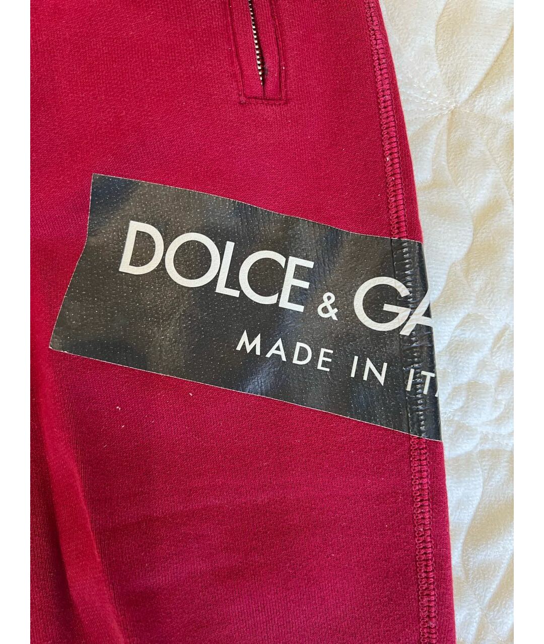 DOLCE&GABBANA Бордовый хлопковый комплект, фото 3