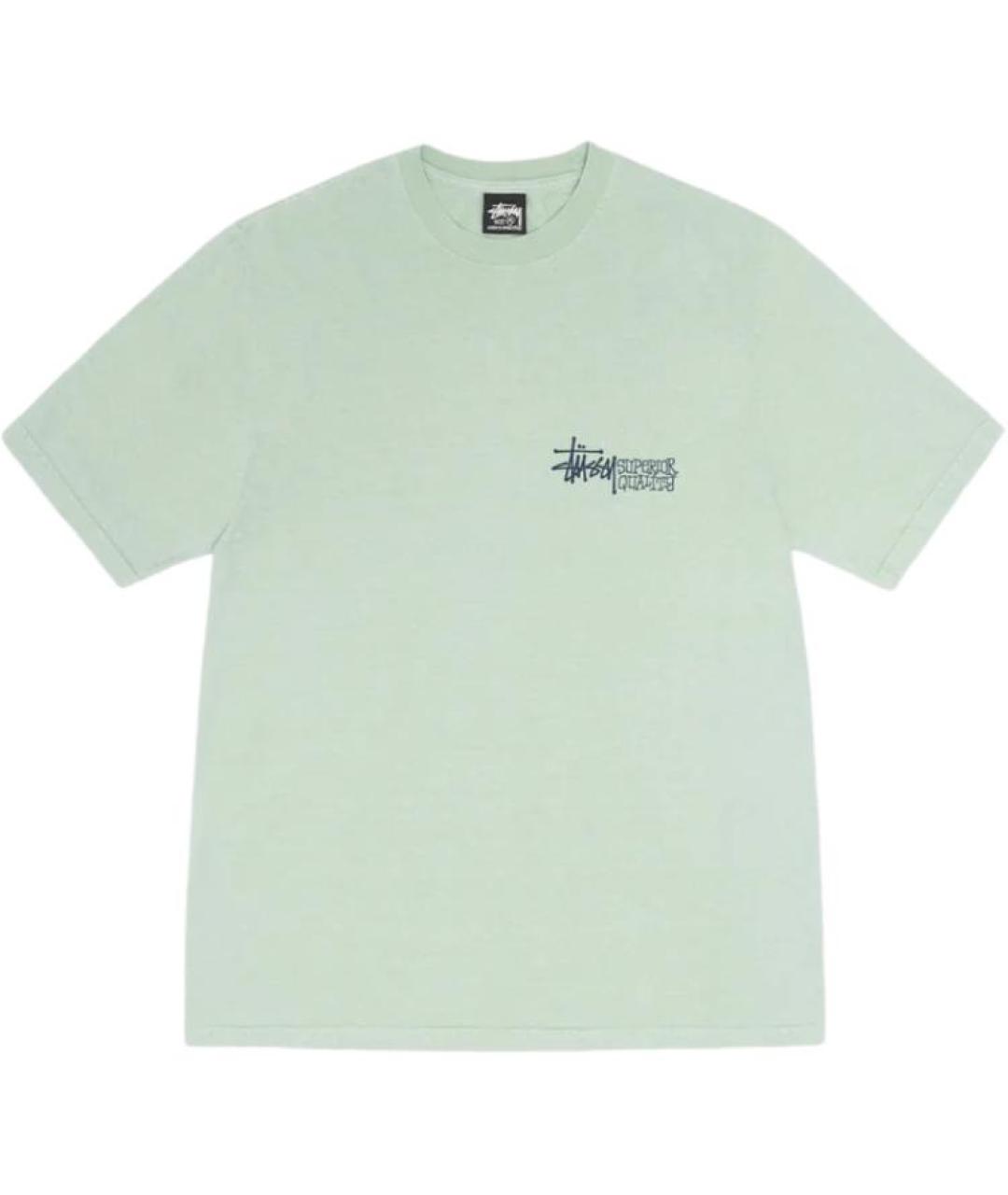 STUSSY Зеленая футболка, фото 1