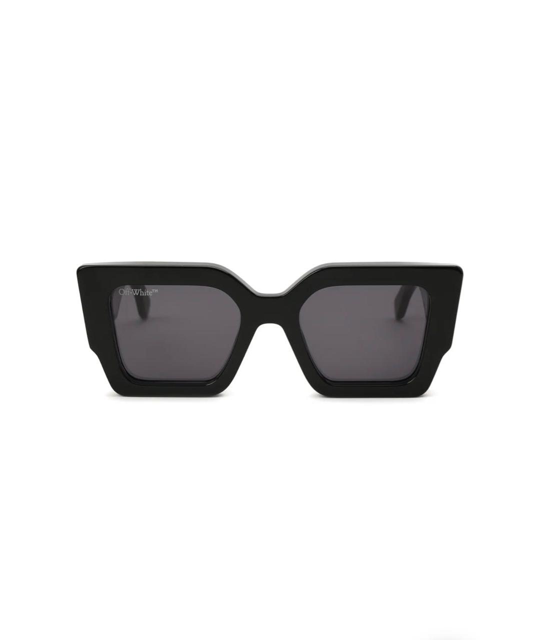 OFF-WHITE Черные пластиковые солнцезащитные очки, фото 1