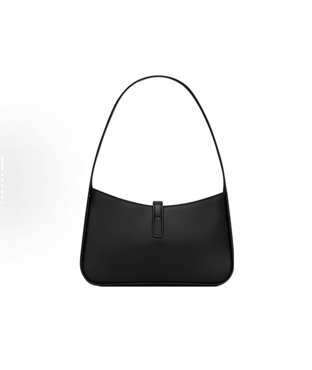 SAINT LAURENT Черная кожаная сумка с короткими ручками, фото 3