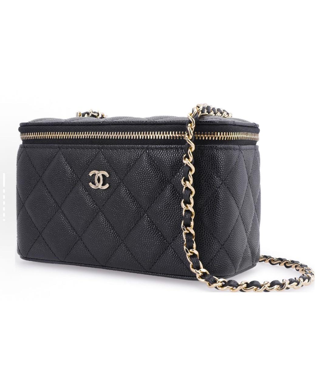 CHANEL Черная кожаная сумка через плечо, фото 2