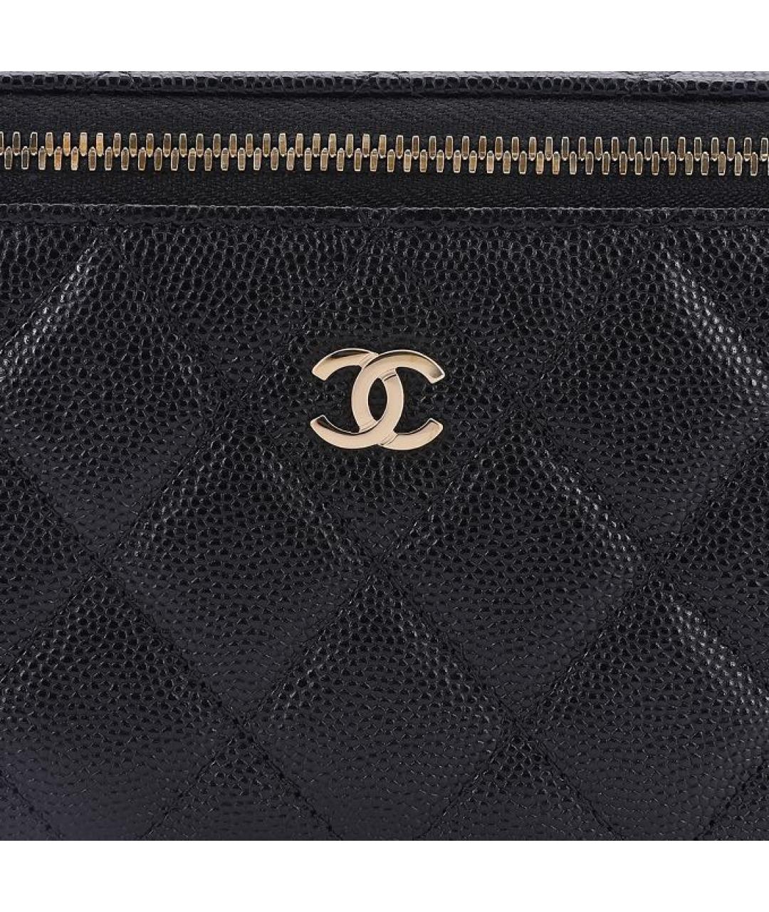 CHANEL Черная кожаная сумка через плечо, фото 6