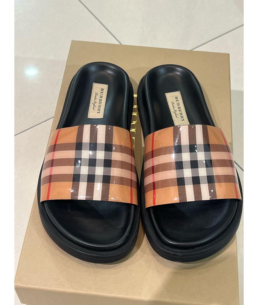 BURBERRY Мульти шлепанцы, фото 2