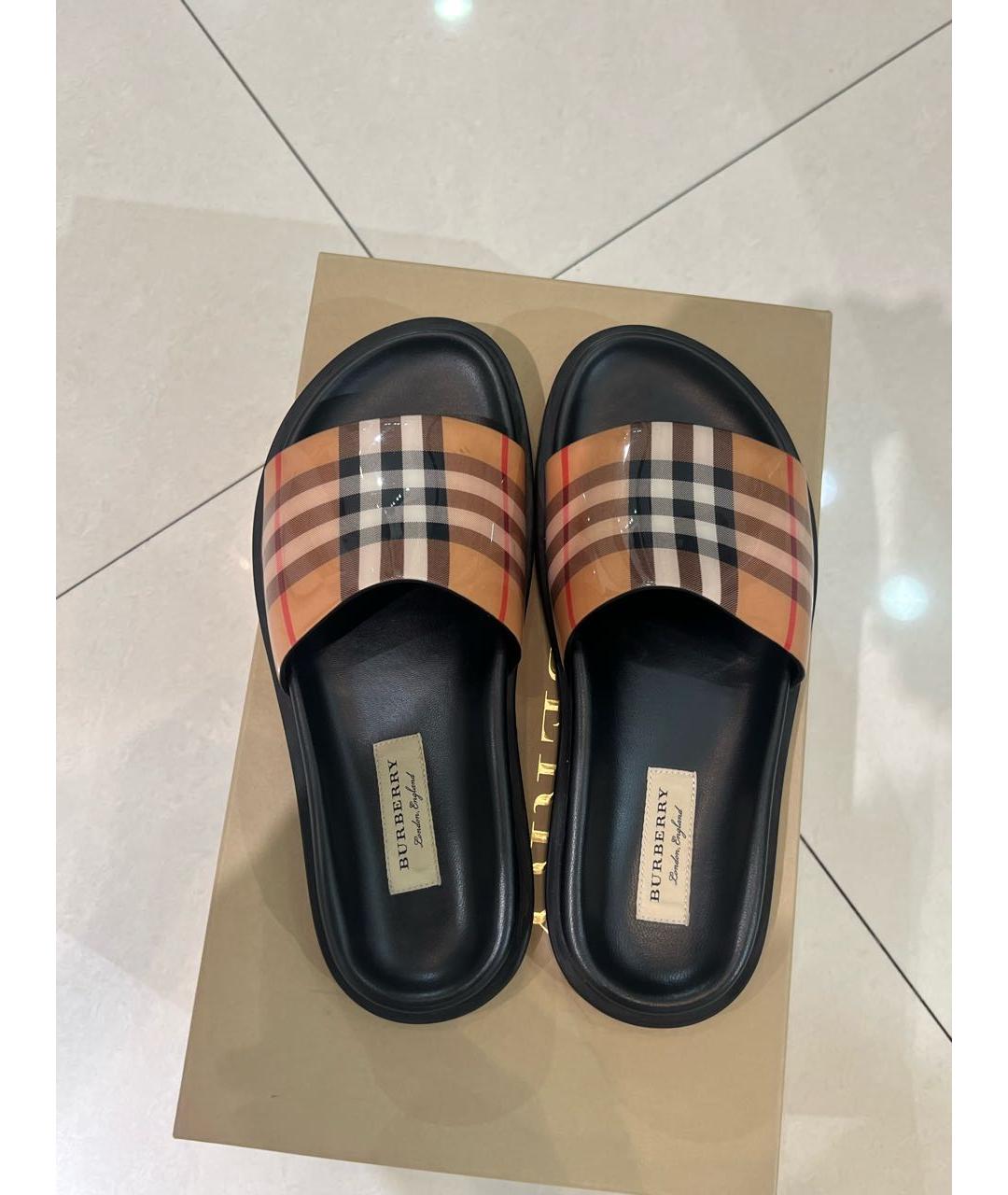 BURBERRY Мульти шлепанцы, фото 3