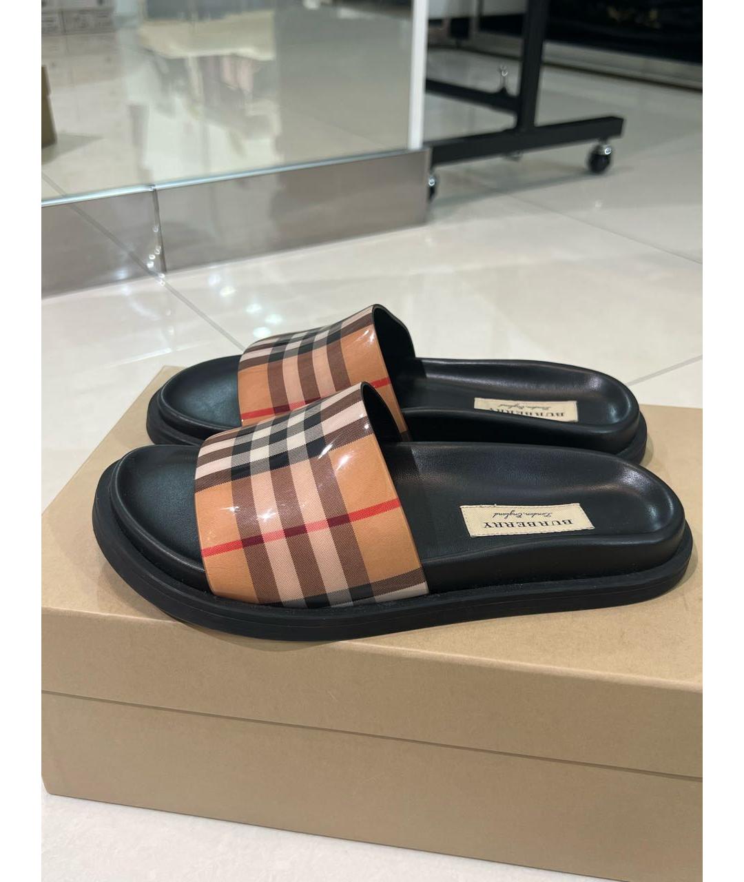 BURBERRY Мульти шлепанцы, фото 5
