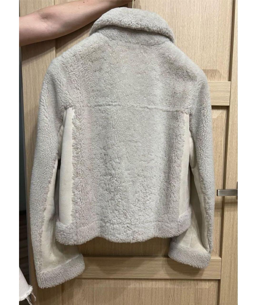 BOTTEGA VENETA Бежевая меховая дубленка, фото 3